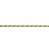 Das Bild zeigt eine gelbe 4mm Beal Reepschnur waagrecht in einem weißen Quadrat.