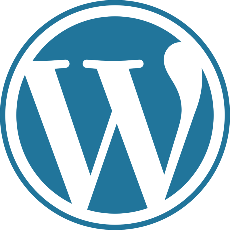 Das Bild zeigt das Logo des Website CMS System Wordpress.