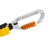Das Bild zeigt eine Petzl ASAB´sober Schlinge mit Karabinerfixierung und Twist Lock Karabiner.