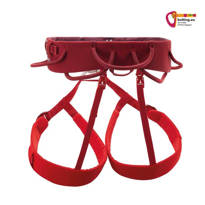 Roter Petzl Herren Allround Klettergurt von hinten.