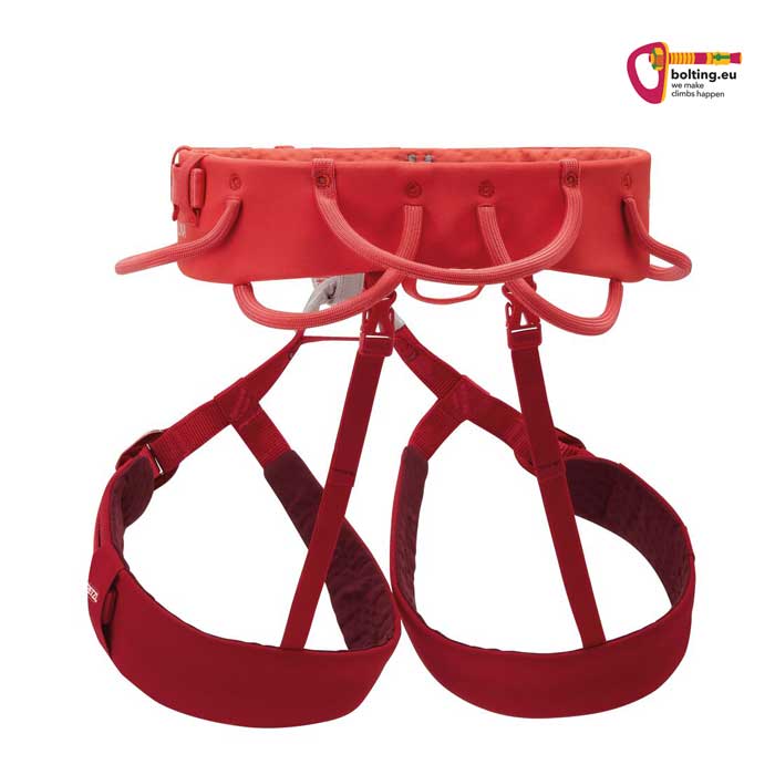 Roter Petzl Damen Allround Klettergurt von hinten.