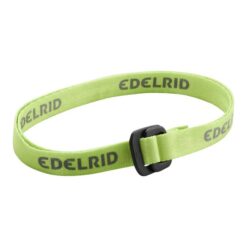 Grell grüner Edelrid Steigeisen Ersatzriemen Strap Auto verschlossen.