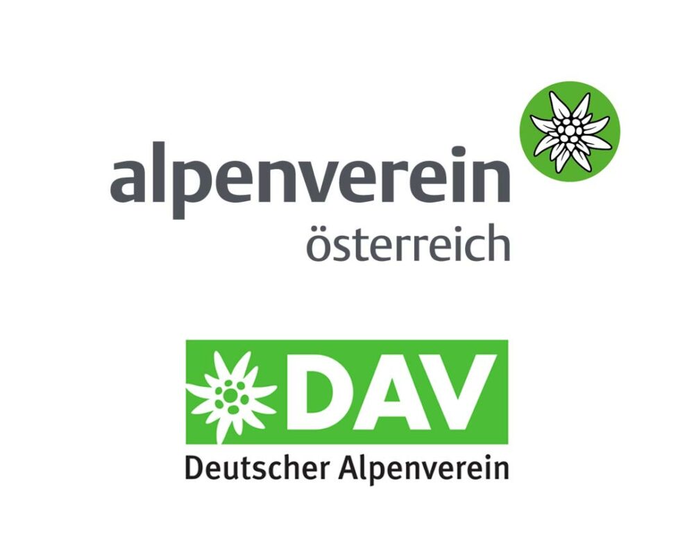 Logos des DAV und des ÖAV untereinander.