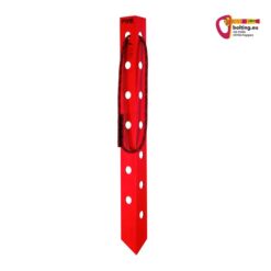 Roter Fixe Climbing Snow Stake in 60cm Länge mit Reepschnur auf weißem Hintergrund.