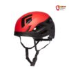 Black Diamond Vision Helm in Farbe hyper red von schräg vorne und buntes bolting.eu Logo.