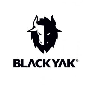 Schwarz weisses Logo von Black Yak mit Wort und Bildmarke vom Klettershop Innsbruck.