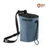 Tintenblaues Edelrid Rodeo Large Chalkbag mit Gurtband und rechts oben boplting.eu Logo.