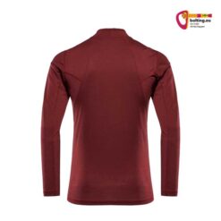 Weinrotes Black Yak Herren Gurla Merino Baselayer Longsleeve von hinten.