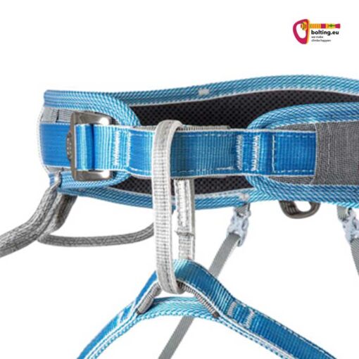 Sicherungsschlaufe des blau grauen Ocun Twist Tech Eco Klettergurts.