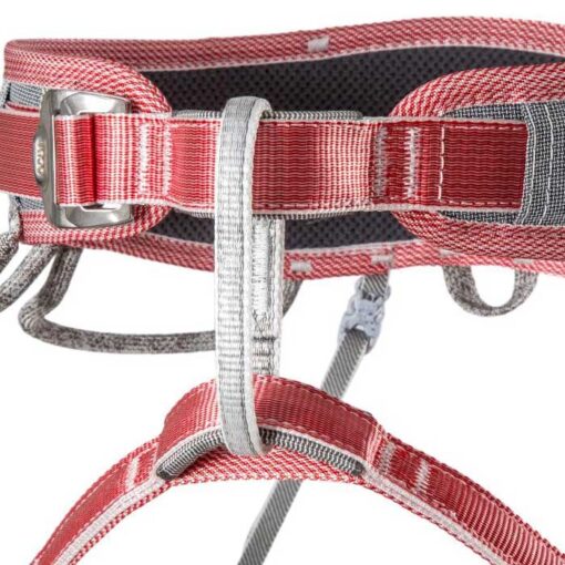 Sicherungsschlaufe des rot weißen Ocun Twist Tech Eco Lady Klettergurts.