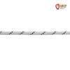 Weiss schwarzes Edelrid Performance Static 9,0mm Seil horizontal auf weißem Hintergrund.