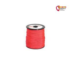 Eine rote Rolle 2mm Reepschnur zentriert auf weißem Quadrat.