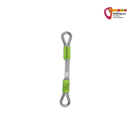 Grau grüne Camp Cable Express für Indoor Kletterwände in 18cm aufrecht in weißem Quadrat.
