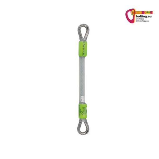 Grau grüne Camp Cable Express für Indoor Kletterwände in 23cm aufrecht in weißem Quadrat.