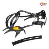 Schwarz gelbes Grivel G1 Steigeisen mit New Matic Evo Bindung und einem Steigeisensteg auf weißem Quadrat.