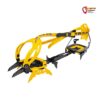 Schwarz gelbes Grivel G22 Plus Steigeisen mit New MAtic Evo Kit montiert.