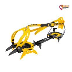 Schwarz gelbes Grivel G22 Plus Steigeisen mit New MAtic Evo Kit montiert.