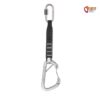 Schwarze Indoor Expressschlinge mit Rapidglied und Stahlkarabiner.