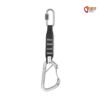 Schwarze Indoor Expressschlinge mit Rapidglied und Stahlkarabiner.