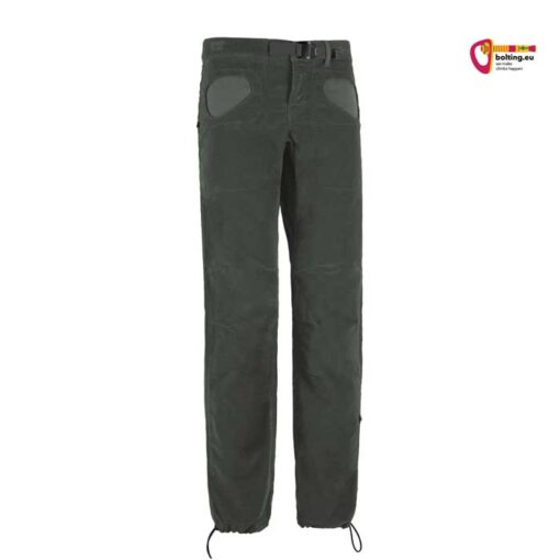E9 Onda Belt VS Herren Kletterhose aus Cord Stoff und junglegreen Farbe von vorne.