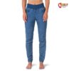 Rafiki Chain Damen Jeans Kletterhose von der Vorderseite an einem bauchfreien Modell.