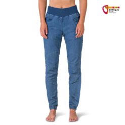 Rafiki Chain Damen Jeans Kletterhose von der Vorderseite an einem bauchfreien Modell.