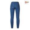 Blaue Rafiki Evo Jeans Kletterhose von der Rückseite auf weißem Hintergrund.