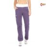 Bauchfreies Model mit Chillaz Sandra 3.0 Kletterhose in violett von der Vorderseite.
