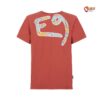 Rückseite eines E9 Onemove Herren Kletter T Shirts in Farbe Paprika vor weißem Hintergrund.