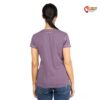 Model mit violettem Chillaz Gandia E Ciao Damen Kletter T Shirt von hinten.