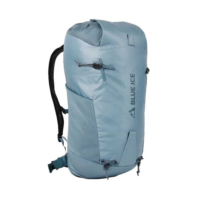 Hellblauer Blue Ice Dragonfly Kletterrucksack von der Seite.