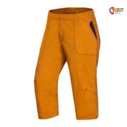 Orange Ocun Jaws 3/4 Kletterhose von der Seite.