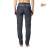 Modell ohne Shirt mit schwarzer Rafiki Asis Damen Denim Kletterhose von hinten.