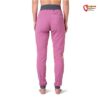 Bauchfreies Modell mit rosa Rafiki Femio Damen Kletterhose für den Sommer von hinten.