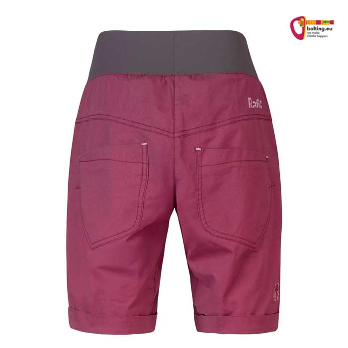 Violette Rafiki Misty leichte Damen Klettershort von hinten.