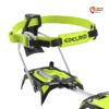 Details des Edelrid Shark Auto Steigeisens mit schwarzem Fersenteil und Fersenbindung.