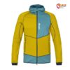 Gelb blauem Rafiki Ascent Full Zip Hoody von vorne.