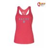 Rotes Rafiki Babsi LT Damen Kletter Tank Top von der Vorderseite vor weißem Hintergrund.