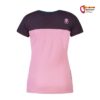 Rosa graues Rafiki Chulilla Lady Damen Klettershirt von hinten vor weißem Hintergrund.