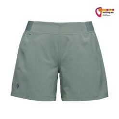 Graublaue Black Diamond Sierra Shorts Women von vorne vor weißem Hintergrund.