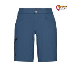 Blaue Black Diamond Valley Shorts Woman vor weißem Hintergrund.