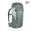 Lavendelfarbener Kohla Alpinist Guide 28 Kletterrucksack schräg von der Seite vor weißem Hintergrund.