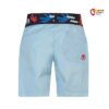 Hellblaue Rafiki Rumney Jr. Kids Shorts von hinten vor weißem Hintergrund.