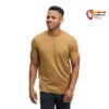 Modell mit braunem Black Diamond Men Circuit Short Sleeve Tee Herren Klettershirt von der Seite.
