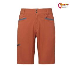 Orange - rote Black Diamond Mens Valley Short von der Vorderseite auf weißem Hintergrund.