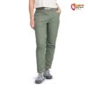 Modell mit Olivefarbene Black Diamond Woman´s Ethos Pant Kletterhose von vorne.
