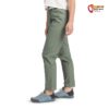 Modell mit Olivefarbene Black Diamond Woman´s Ethos Pant Kletterhose von der Seite.