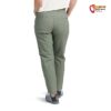 Modell mit Olivefarbene Black Diamond Woman´s Ethos Pant Kletterhose von der Rückseite.