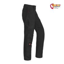 Antrazit farbene Ocun Zera Pant langgestellte Damen Kletterhose von der Seite.