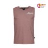 Weinfarbenes Chillaz Calanques Mountain Stripes Herren Kletter Tank Top von der Vorderseite.
